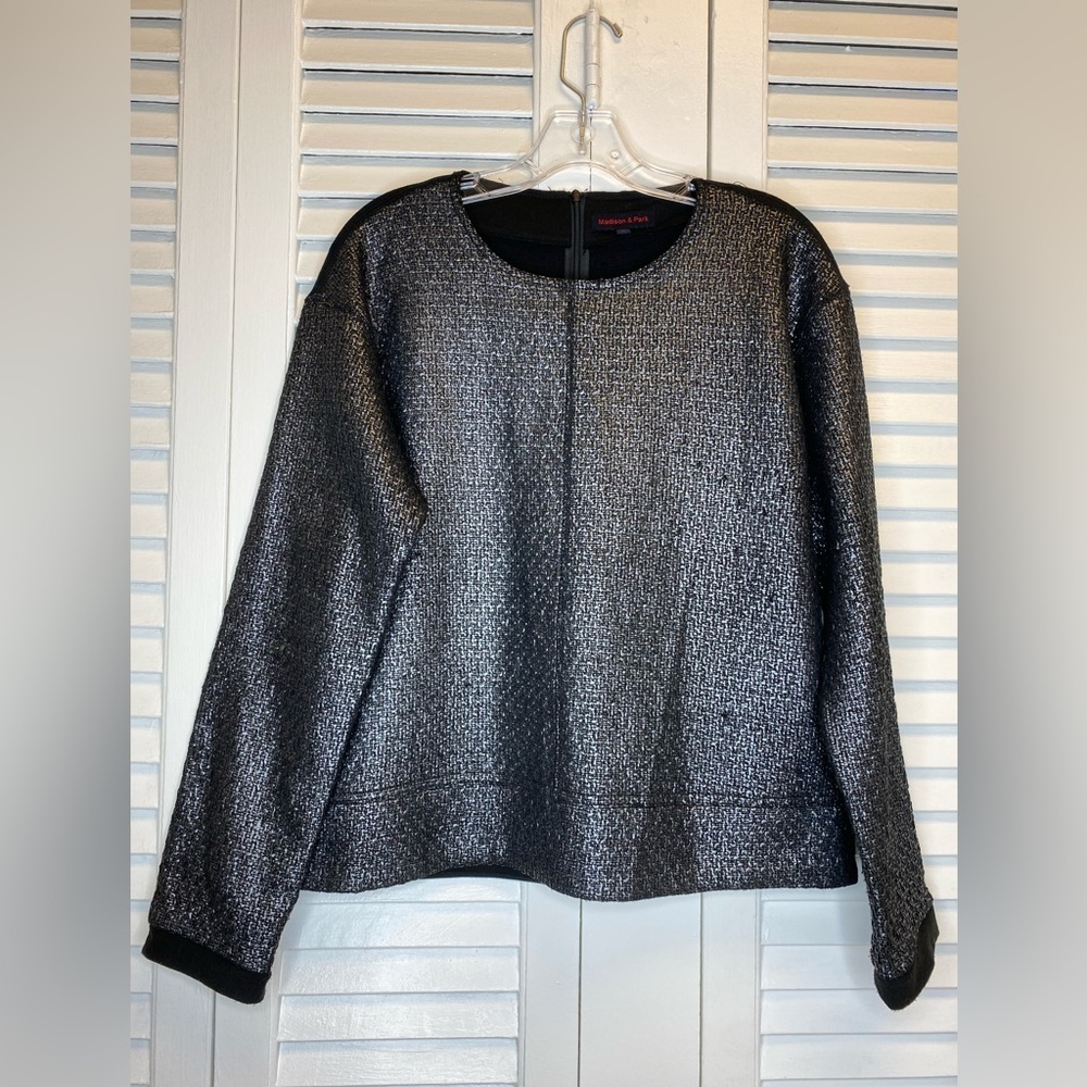 Madison Park Black and Silver Blouse